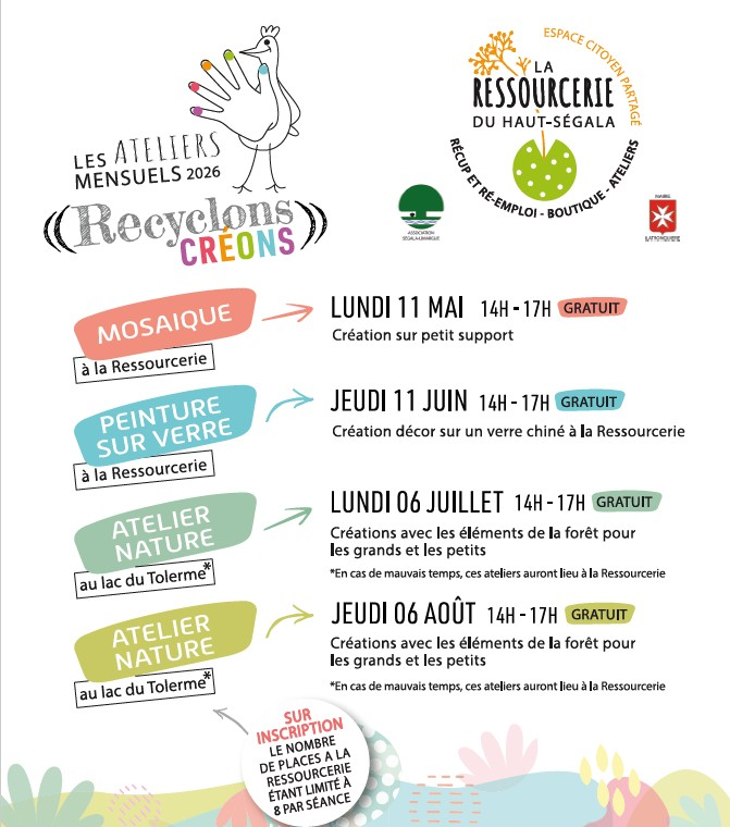Ateliers mensuels de la Ressourcerie