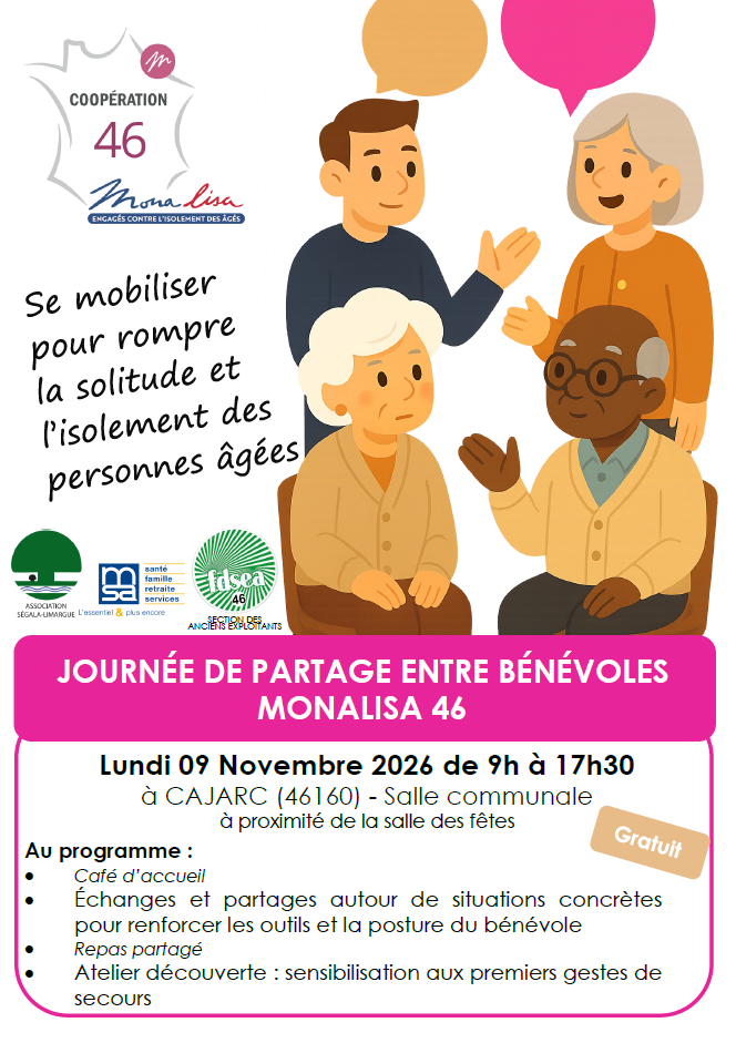 Journée de partage entre bénévoles à Cajarc