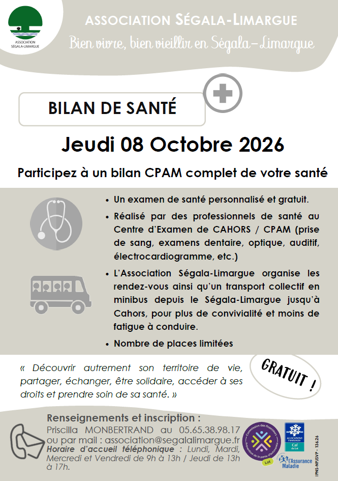 Bilan de santé le 08/10