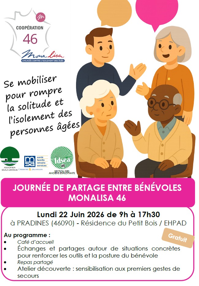 Journée de partage entre bénévoles le 22/06 à Pradines