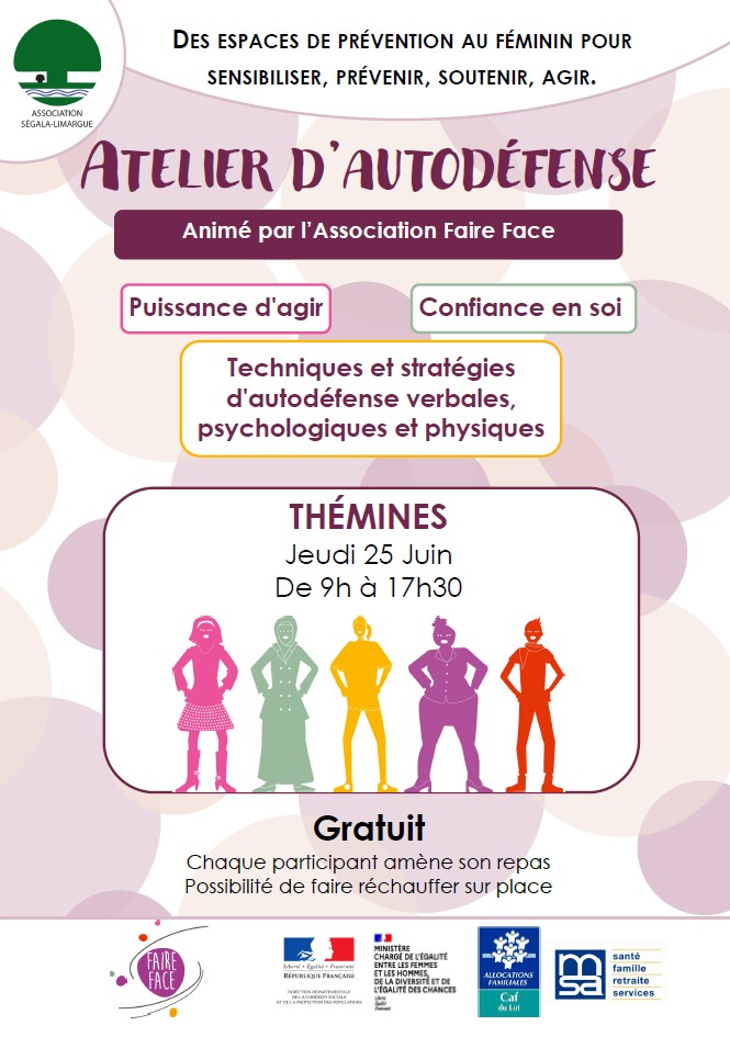 Atelier autodéfense le 25/06 à Thémines