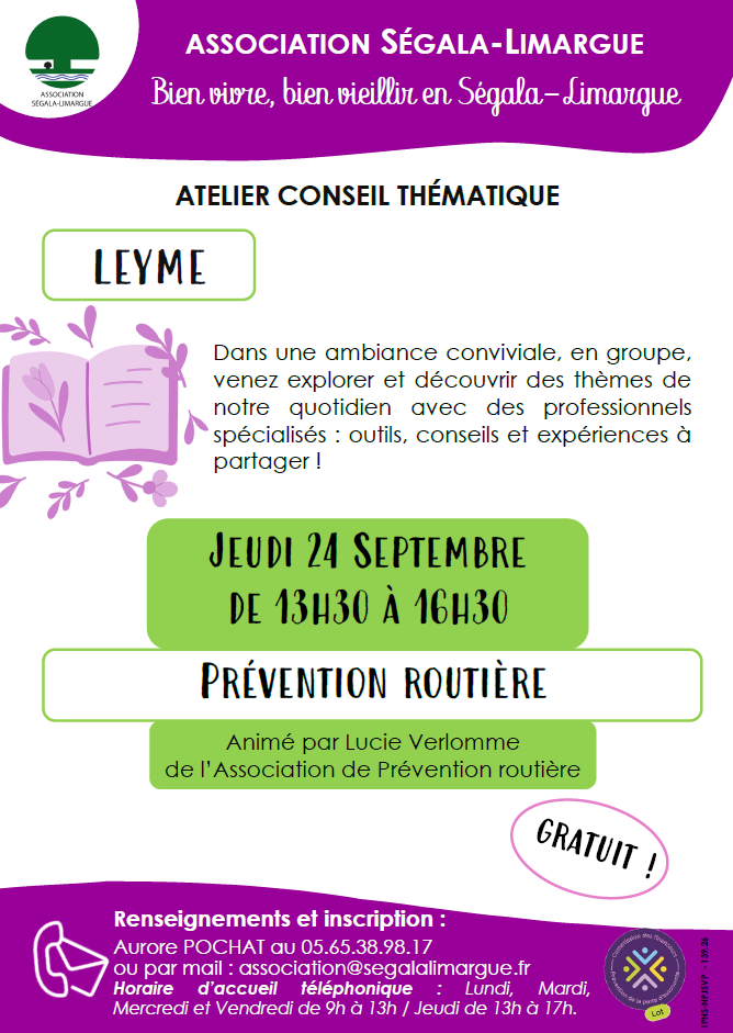 Atelier prévention routière le 24/09 à Leyme