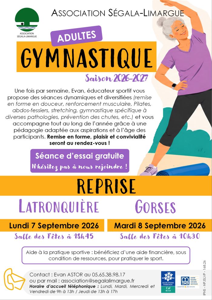 Reprise de la Gym en Septembre !