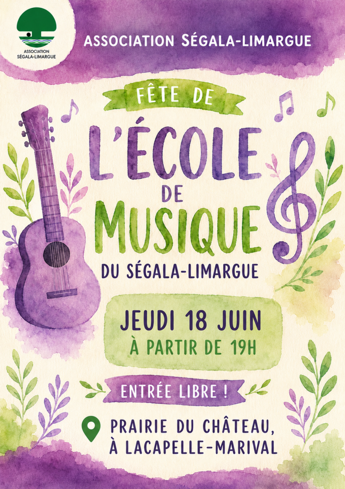 Fête de l'école de musique le 18/06