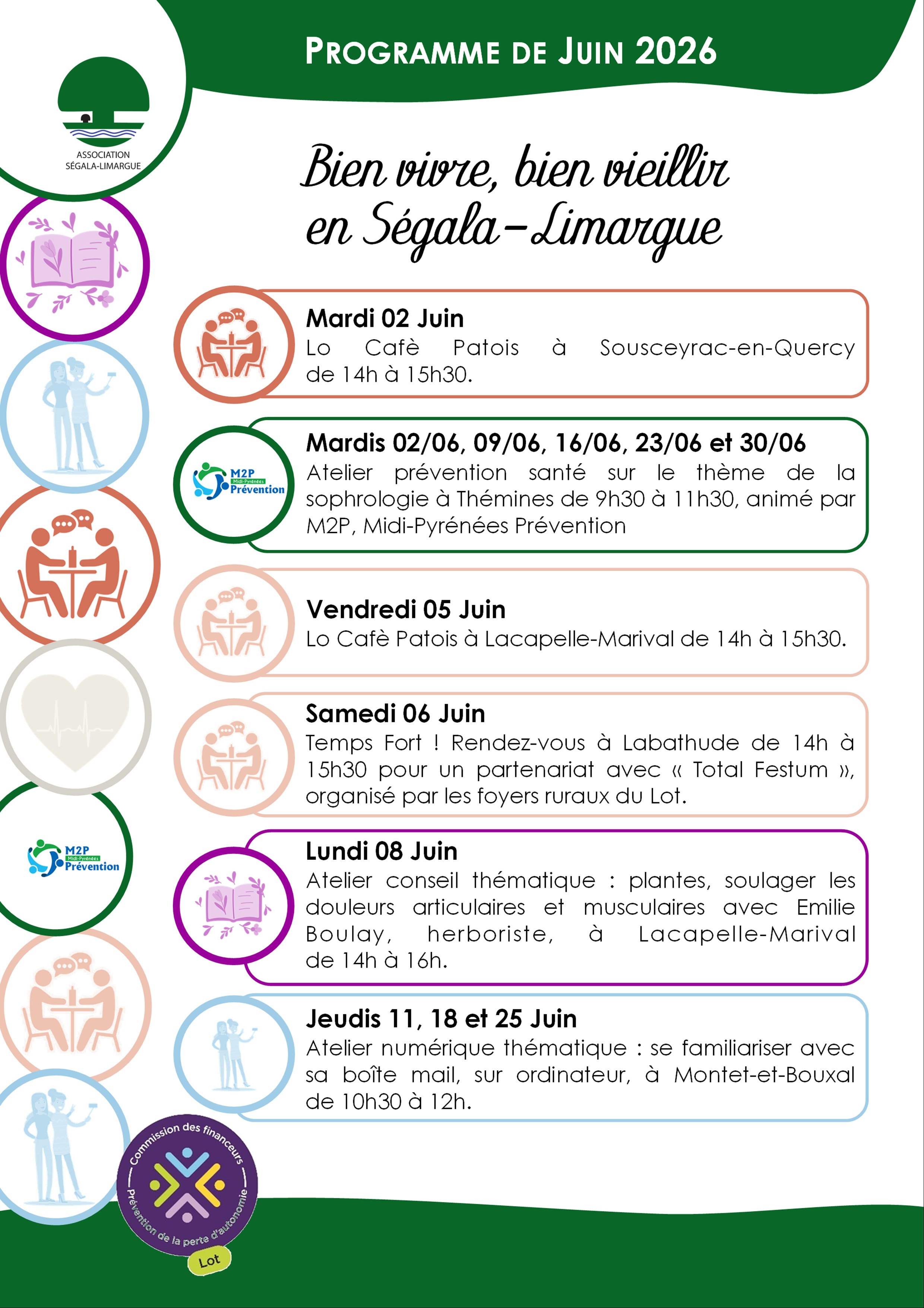 Programme Bien vivre, bien vieillir du mois de Juin