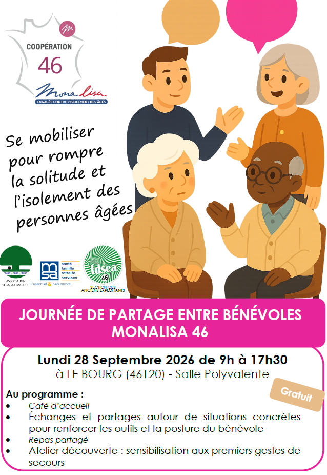 Journée de partage entre bénévole au Bourg le 28/09